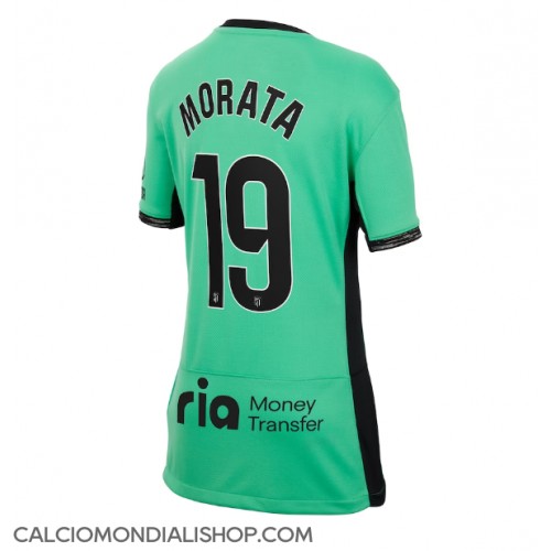Maglie da calcio Atletico Madrid Alvaro Morata #19 Terza Maglia Femminile 2023-24 Manica Corta